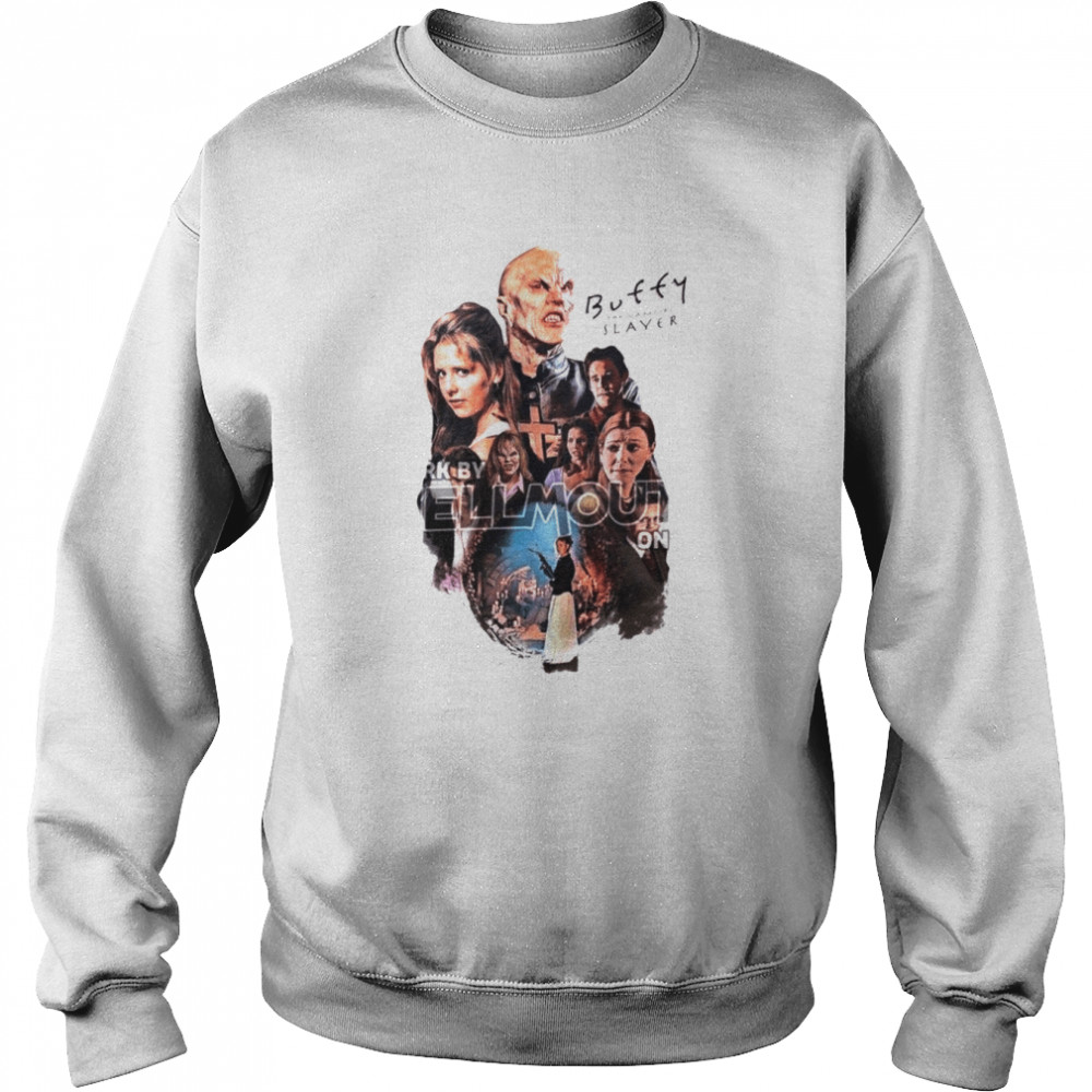 Buffy The Vampire Slayer Season 1 Cast Buffy Willow Xander Giles Cordelia Angel Darla Halloween shirt Unisex Sweatshirt