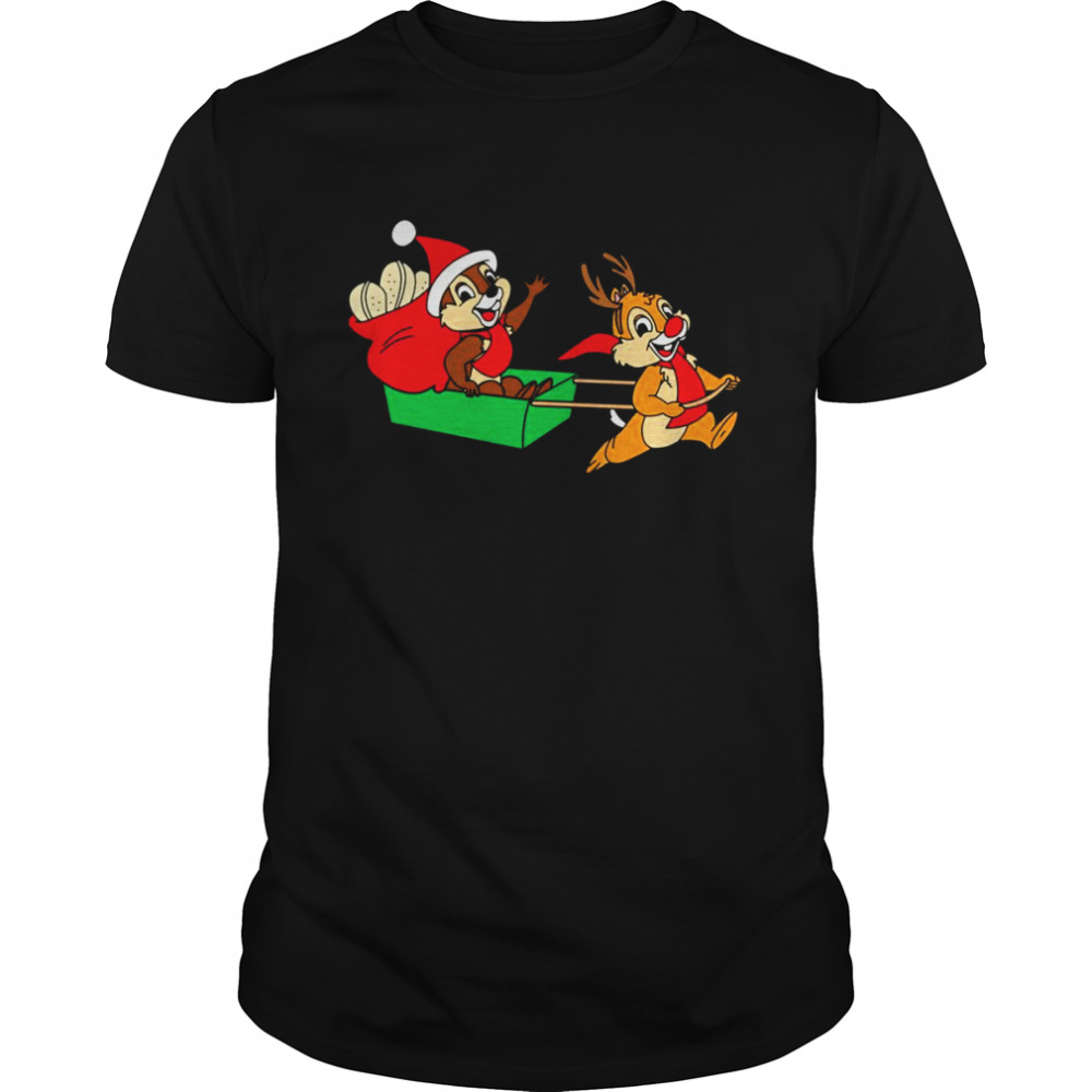 Chip And Dale On A Christmas Sleigh shirt Classic Men's T-shirt