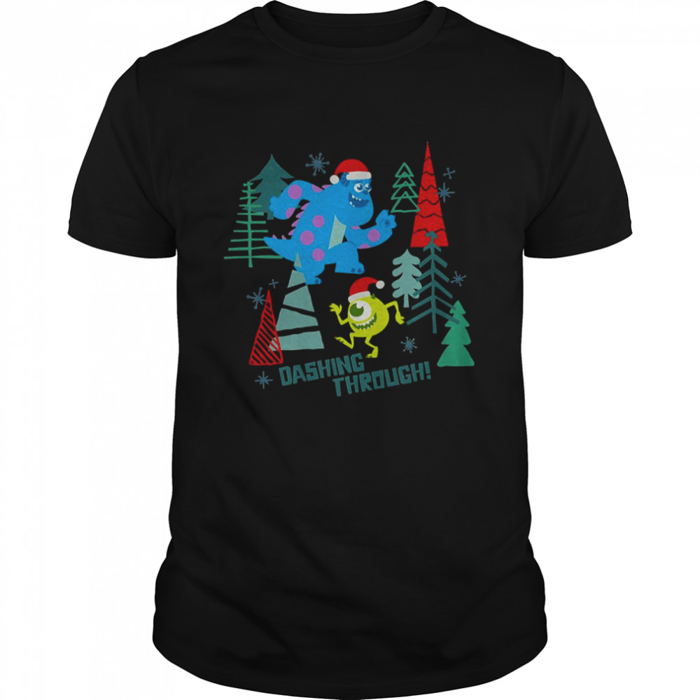 Dashing Through Monsters Inc Cartoon Pixar Christmas shirt