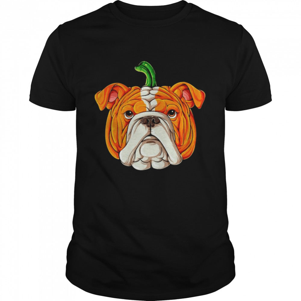 English Bulldog Pumpkin Halloween Shirt