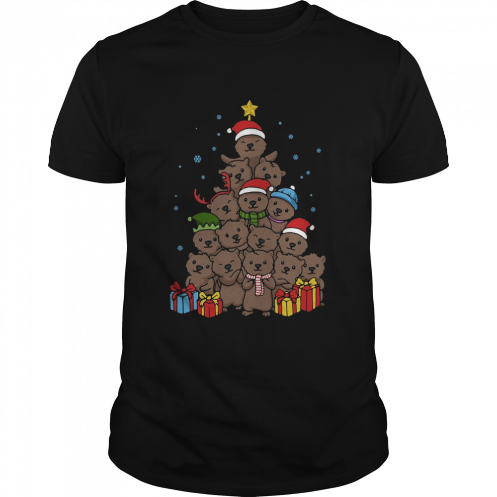 Otter Christmas Tree Funny Christmas shirt