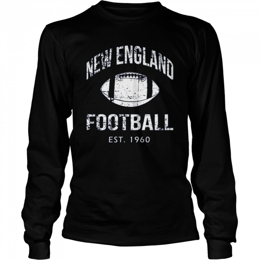 Vintage New England Team Est 1960 Navy New England Retro American Football shirt Long Sleeved T-shirt
