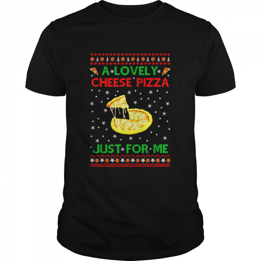 A Lovely Cheese Pizza Alone Funny Kevin X-Mas Home Alone Ugly Knitted Pattern shirt Classic Men's T-shirt