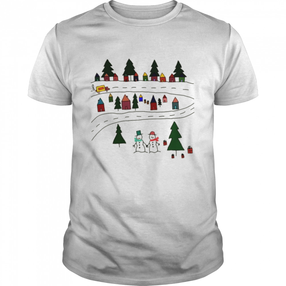 Aesthetic Design Colourful Christmas Illustration shirt Classic Men's T-shirt