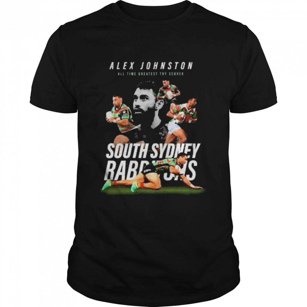 Alex Johnston all time greatest try scogin south sydney radruns shirt