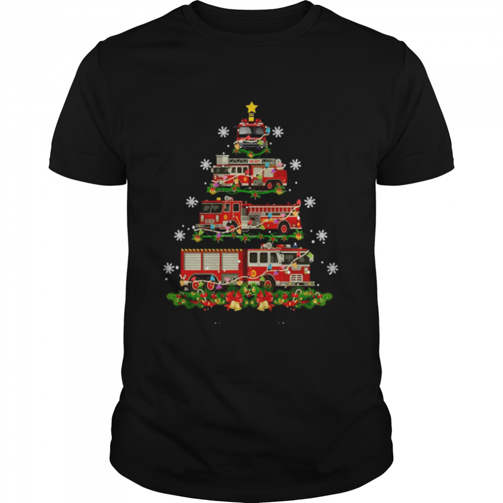 Decor Firefighter Truck Christmas shirt Classic Men's T-shirt