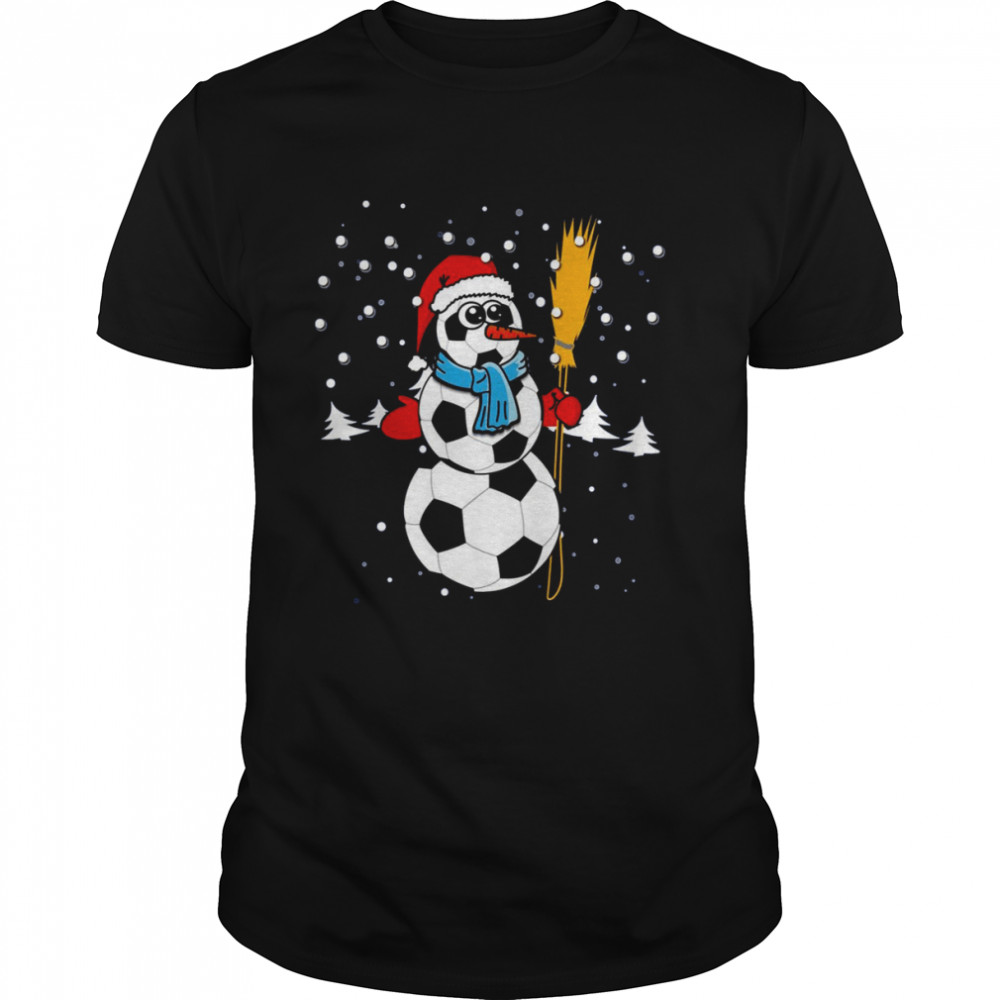 Football Soccer Football Snowman Christmas shirt
