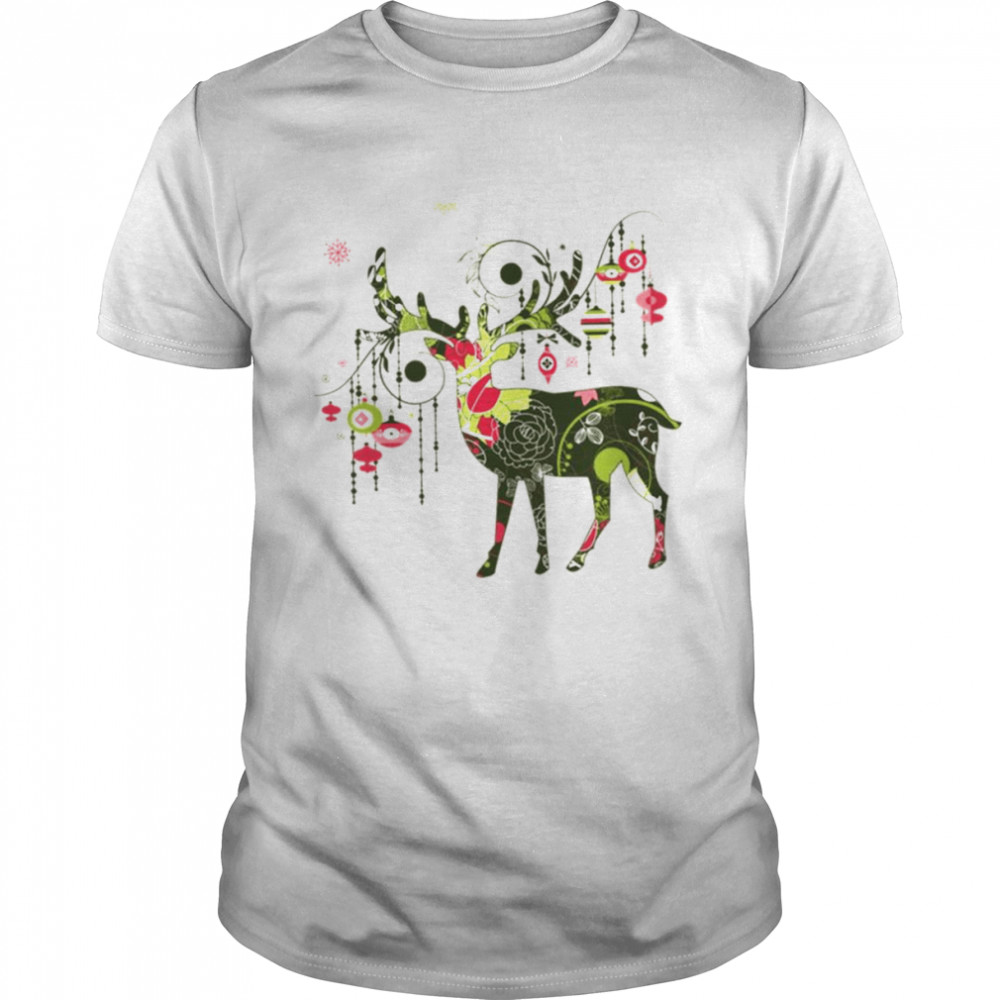 Lovely Art A Reindeer Full Of Stars For Christmas shirt