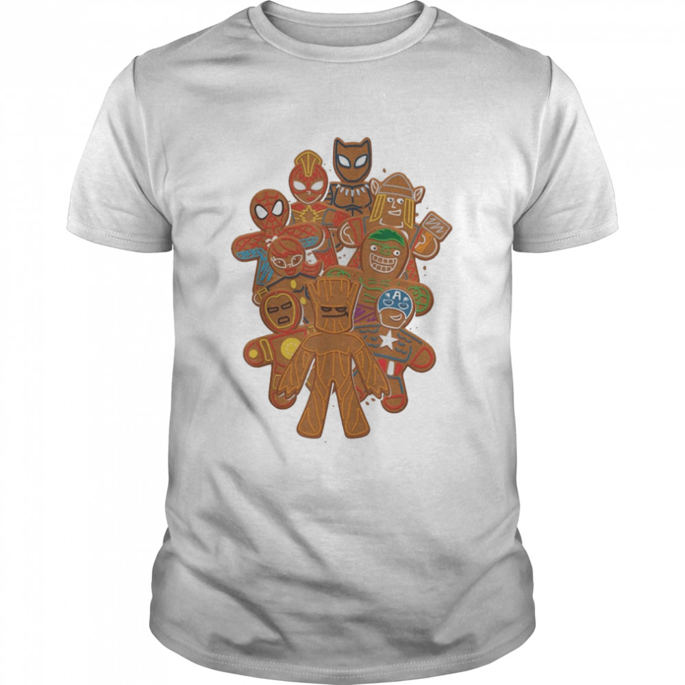 Marvel Avengers Gingerbread Cookies Funny Christmas Shirt
