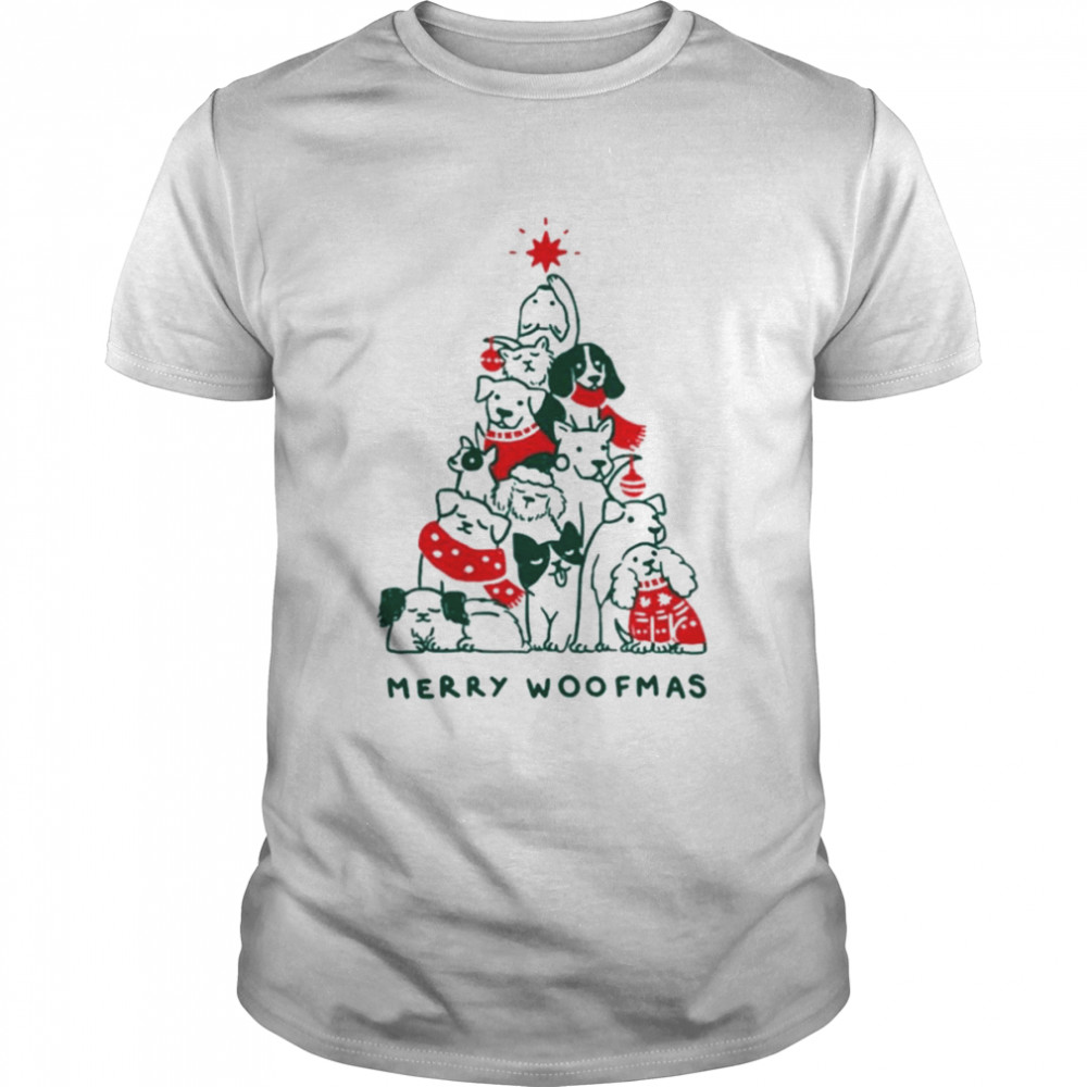 Merry Woofmas Funny Merry Christmas Tree Dogs S Owner For shirt