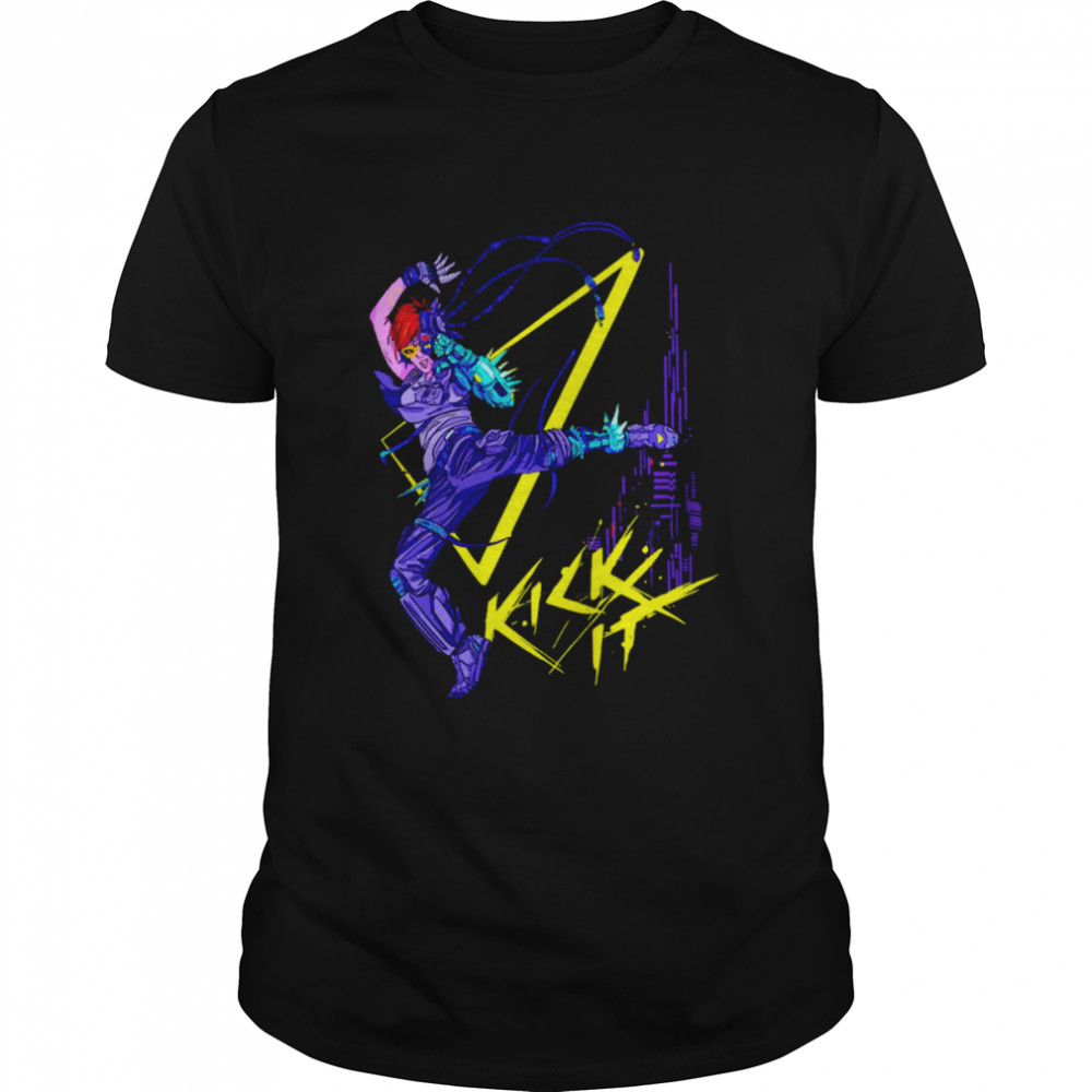 Neon Color Design Cyberpunk Girl shirt