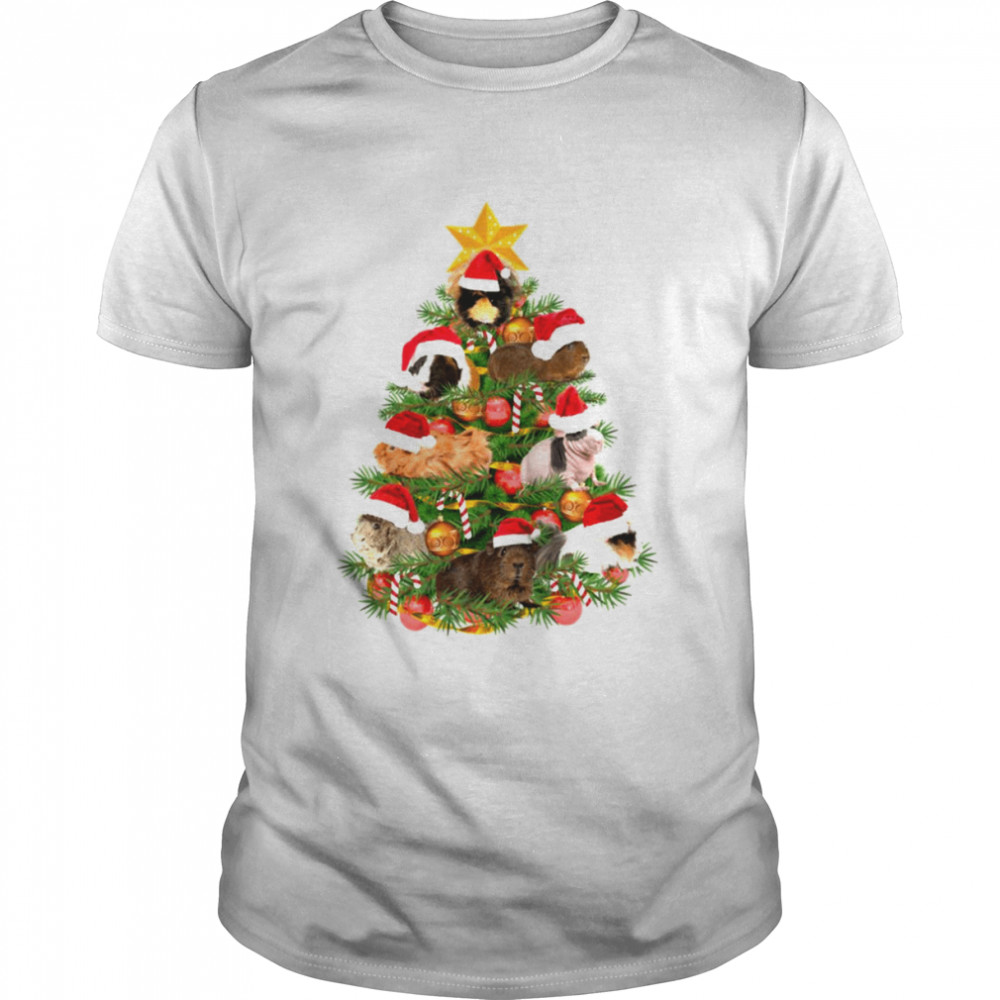 Weird Holiday Merry Cavy Christmas Tree Guinea Pig shirt Classic Men's T-shirt