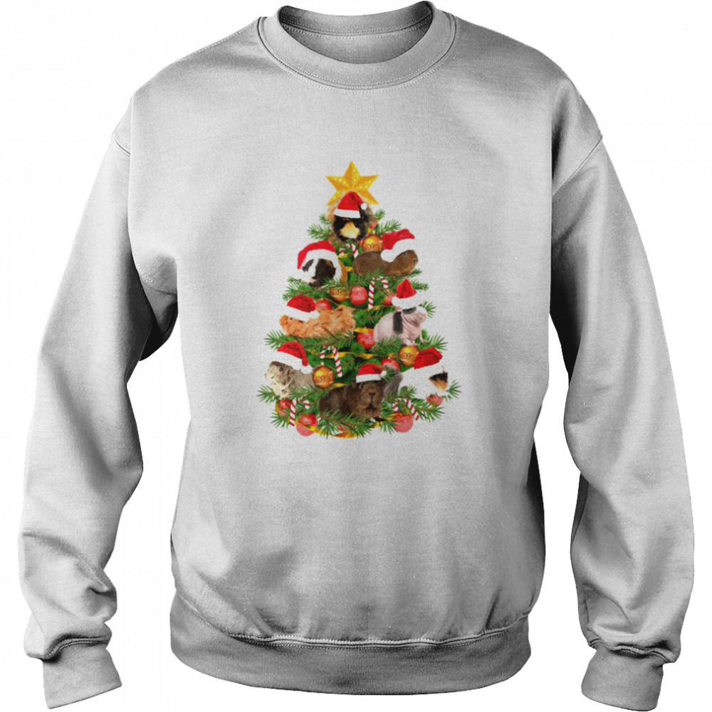 Weird Holiday Merry Cavy Christmas Tree Guinea Pig shirt Unisex Sweatshirt