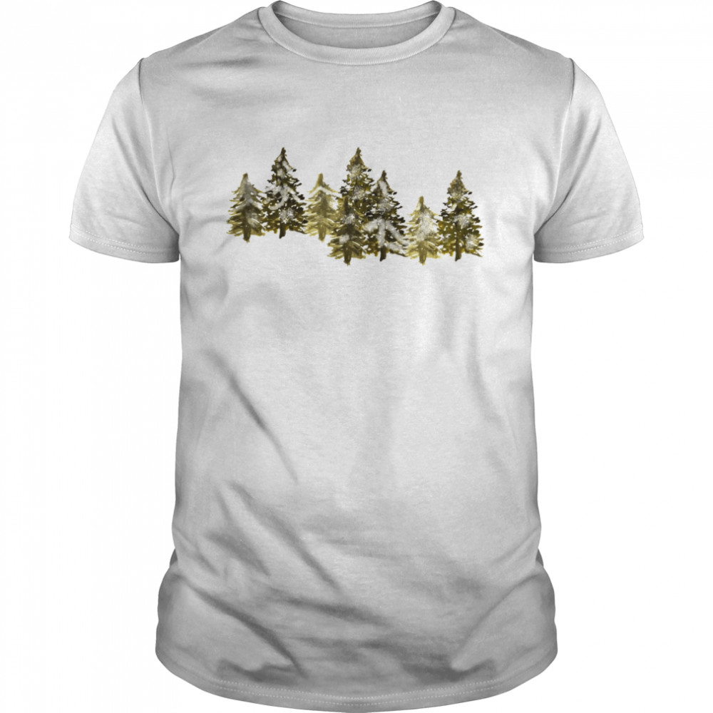 Design Weihnachten Trees Boho Kleidung Cute Cottagecore shirt