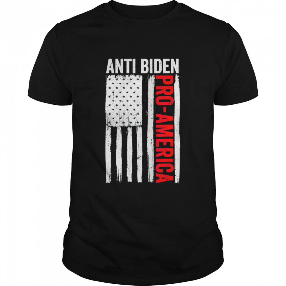 Pro America Anti Biden Flag USA Impeach Joe Biden 2024 Vote T-Shirt