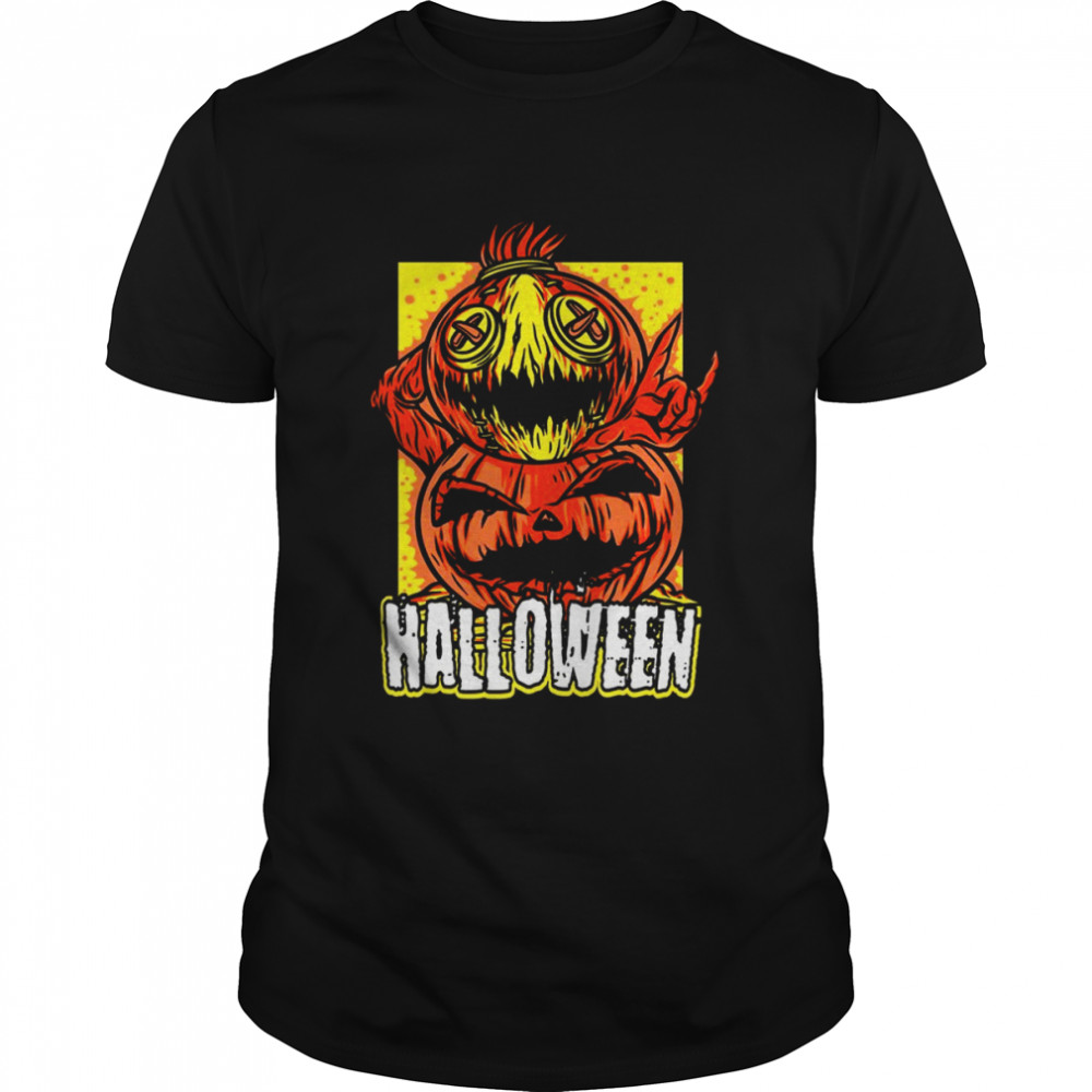 Scary Design For Halloween Scary Pumpkin shirt Classic Men's T-shirt