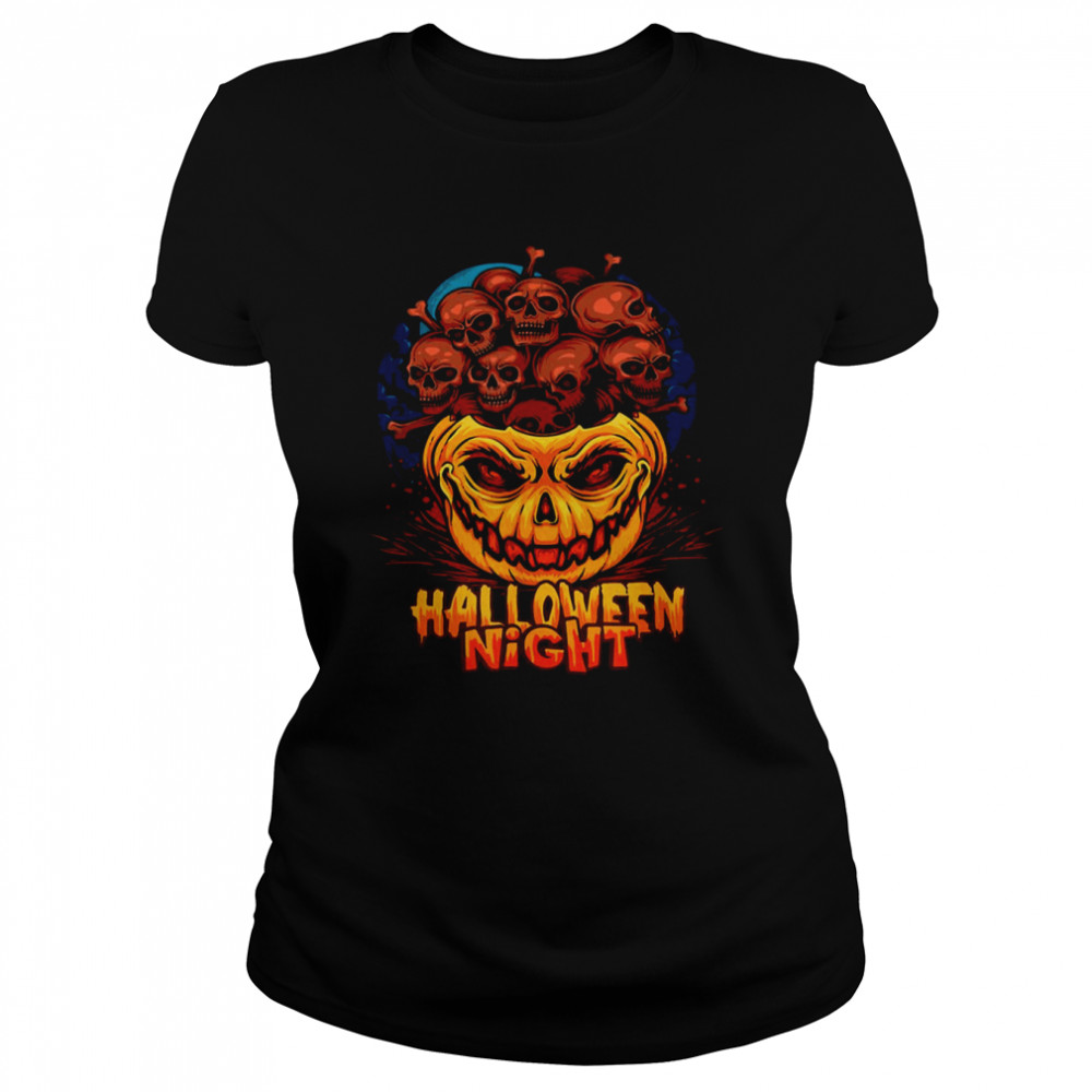 Scary Pumpkin Heads Halloween Scary Pumpkin Boys Costume shirt Classic Women's T-shirt