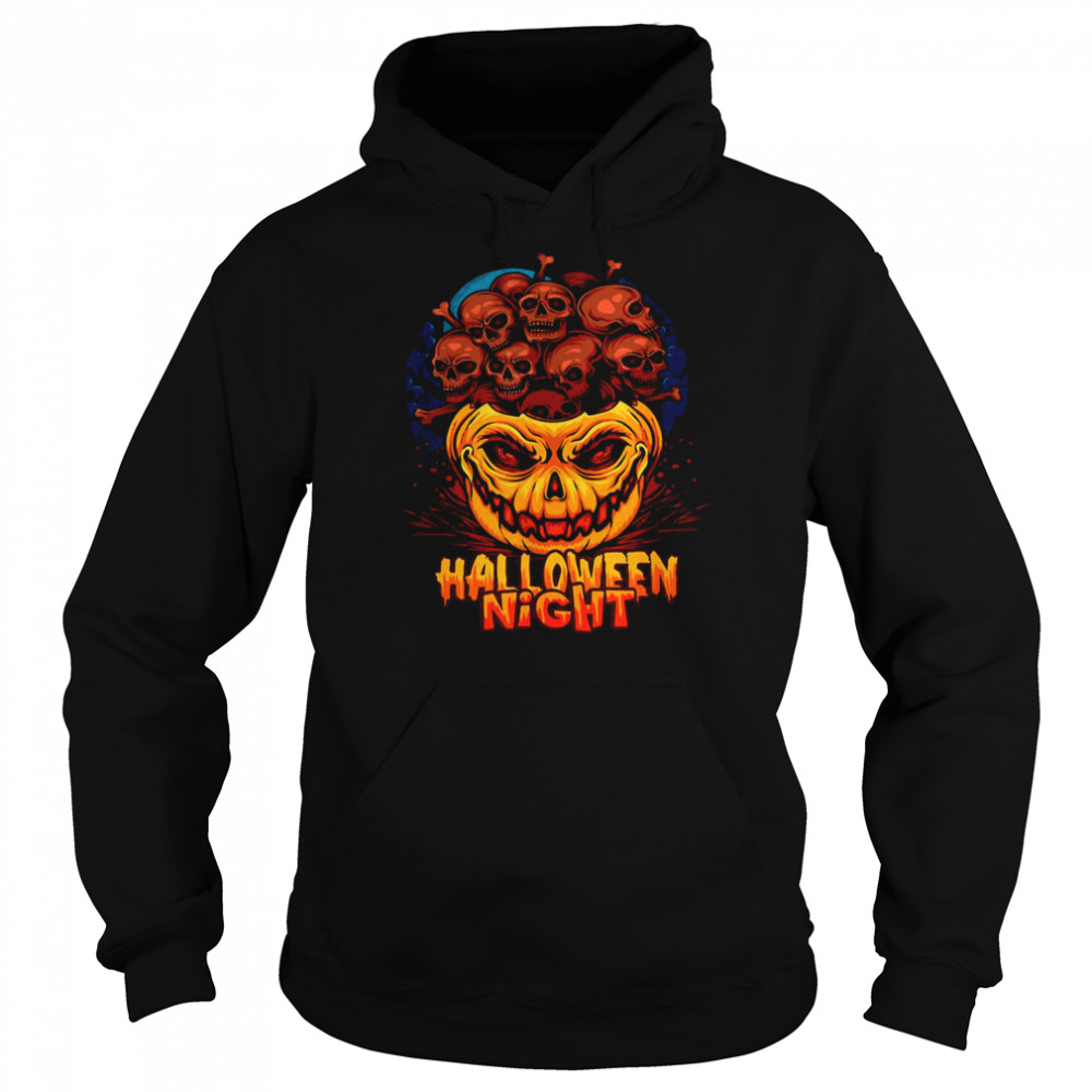 Scary Pumpkin Heads Halloween Scary Pumpkin Boys Costume shirt Unisex Hoodie