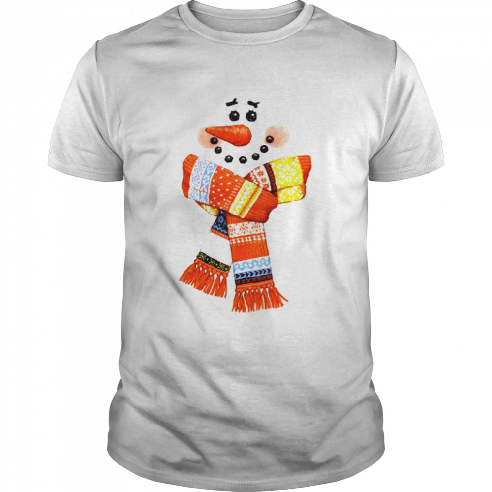 A Snowman In A Scarf Christmas shirt