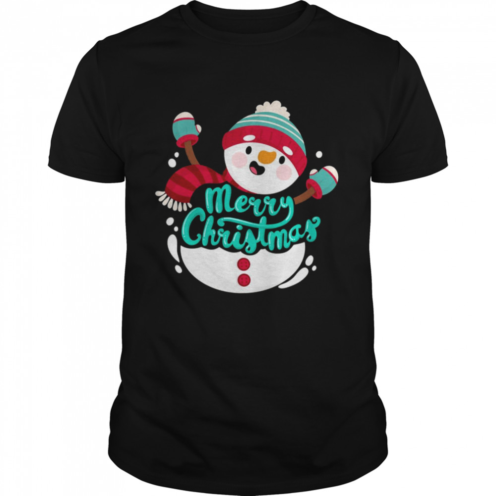 Adorable Reindeer Snowman Christmas shirt