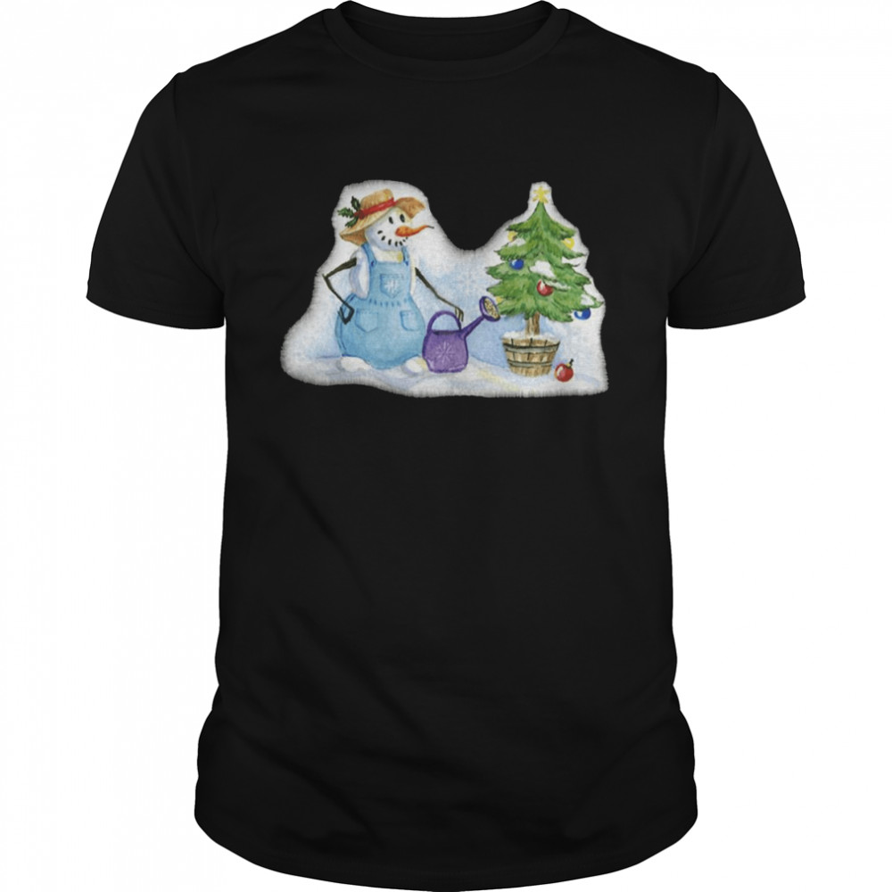 Aesthetic Art Snowman Gardener Snowman shirt
