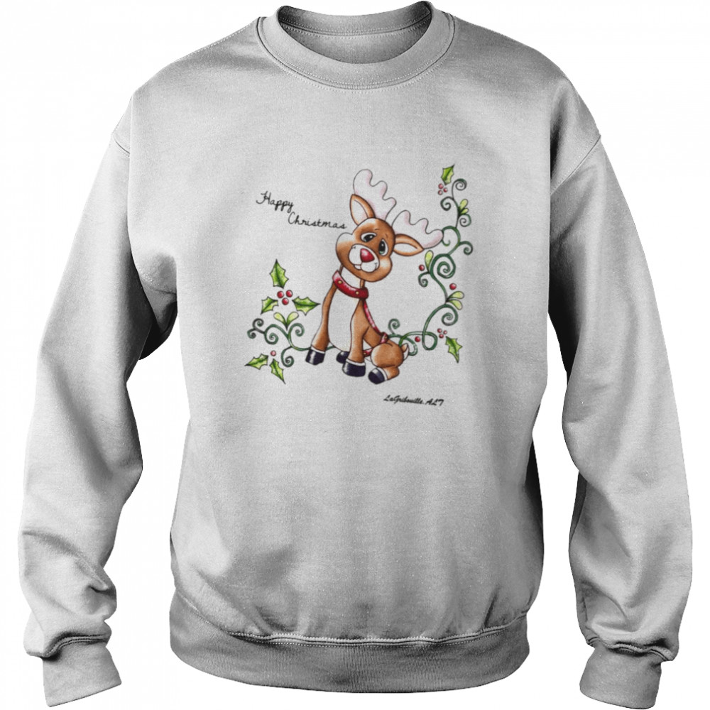 Aesthetic Design Reindeer Design Christmas shirt Unisex Sweatshirt