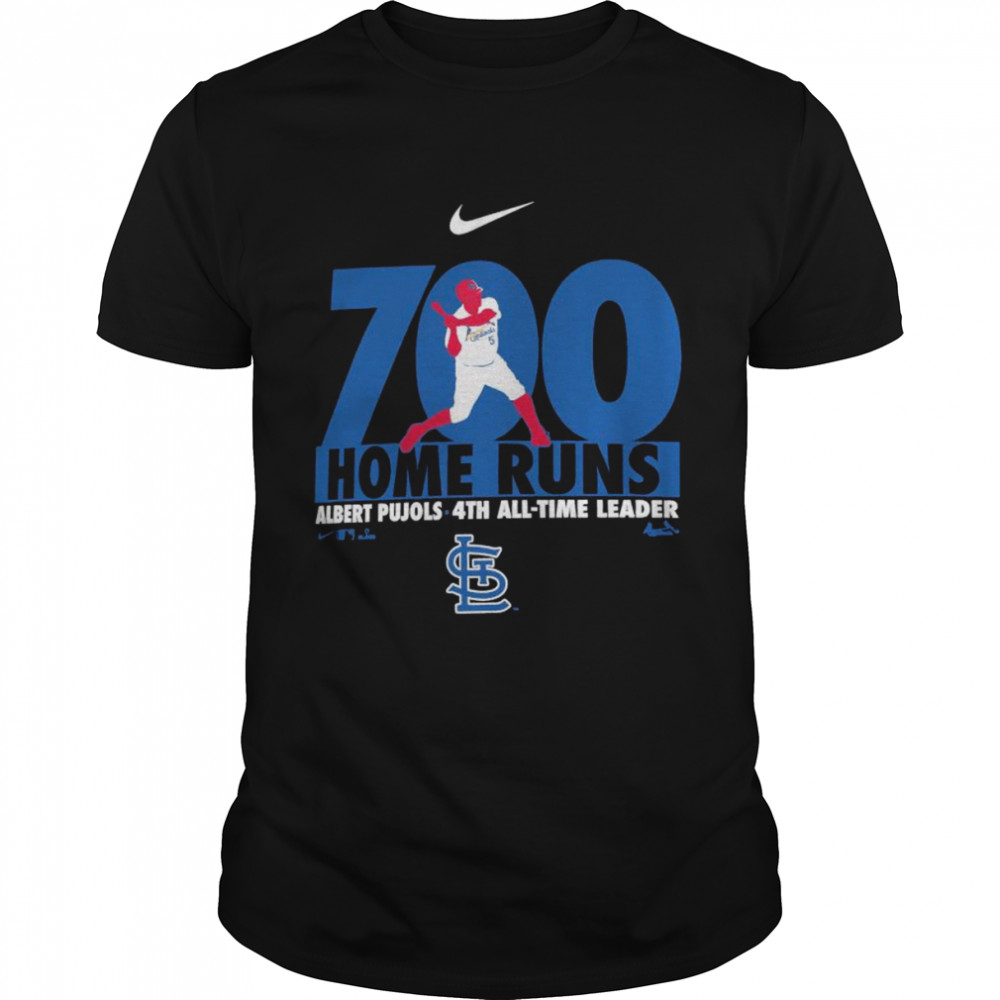 Albert Pujols St. Louis Cardinals Nike 700 Home Run 4th All Time Leader shirt Classic Men's T-shirt