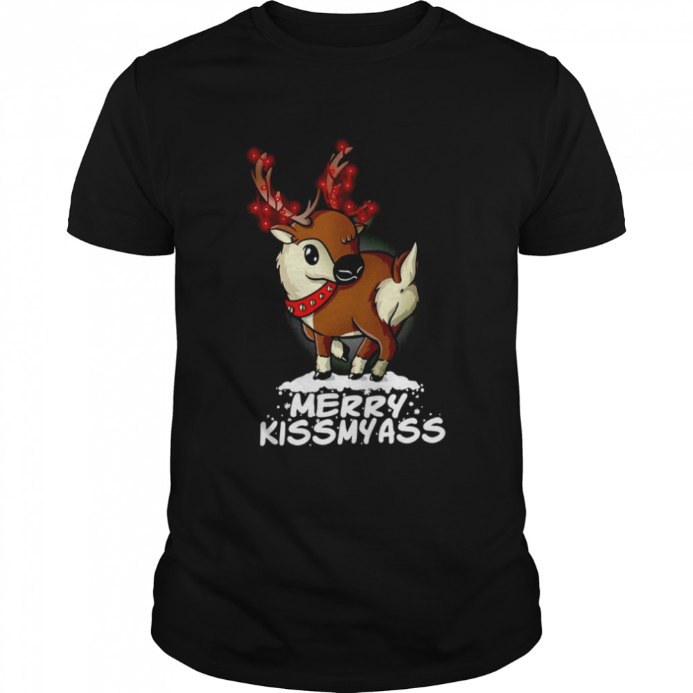 Baby Reindeer Merry Kiss My Ass Xmas shirt