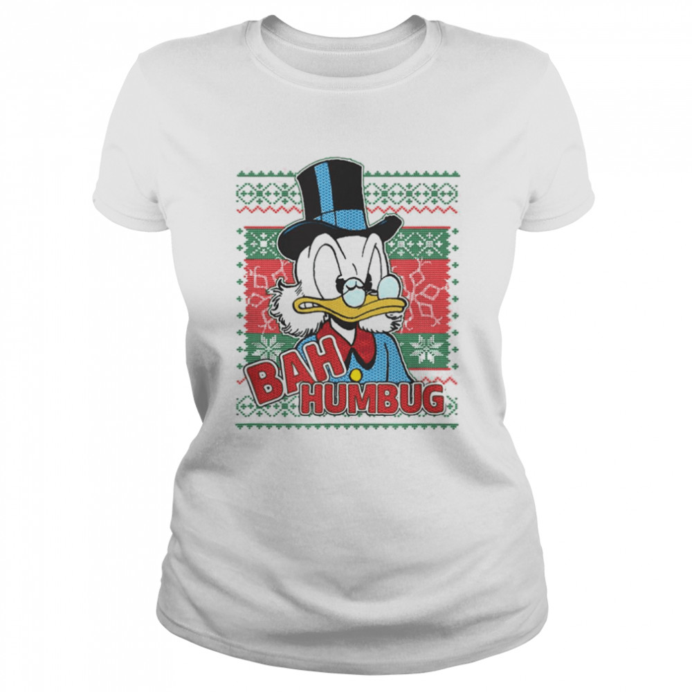 Bah Humbug Duck Cartoon Funny Christmas shirt Classic Women's T-shirt