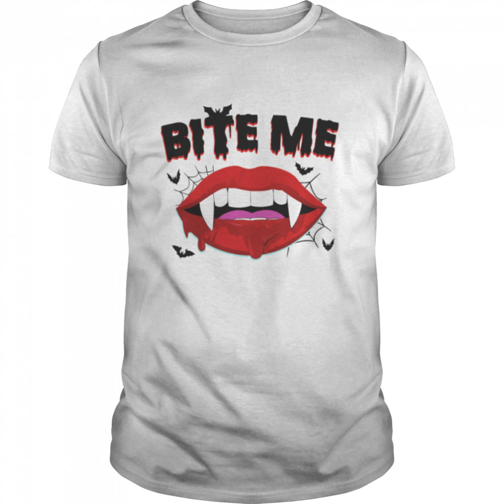 Bite Me Halloween Vampire Lip shirt Classic Men's T-shirt