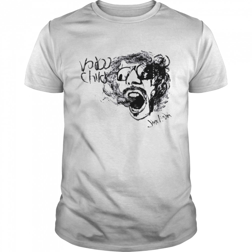 Black Sketck Jimmy Hendrix Art Vodoo Child shirt Classic Men's T-shirt