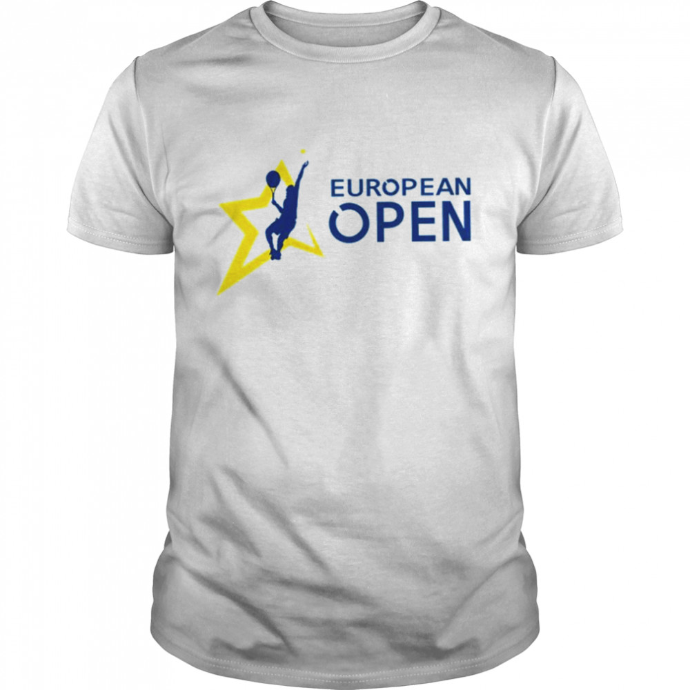 Blue Logo Sports European Open Tennis shirt