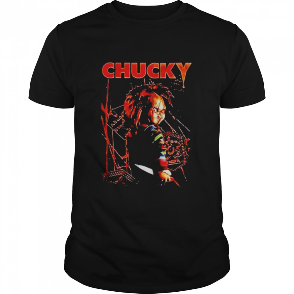 chucky child’s play with knife shirt