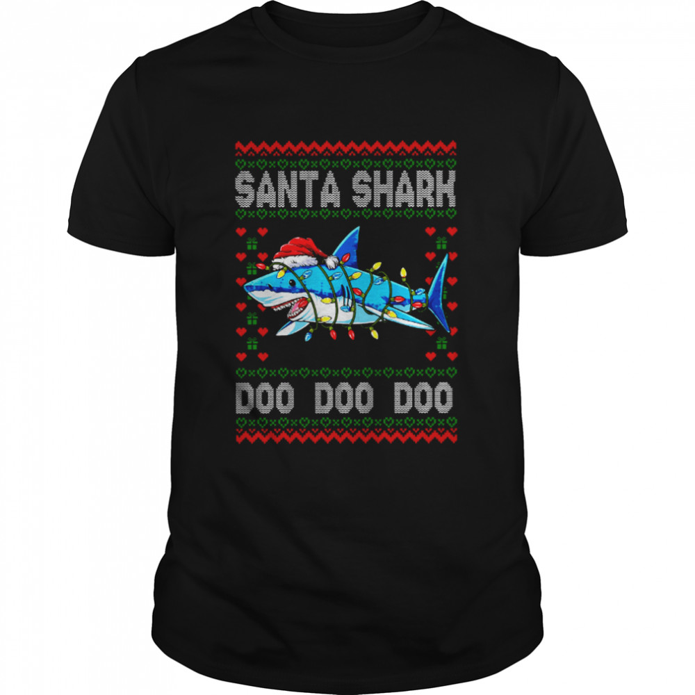 Doo Doo Doo Shark Santa Hat Santa Claus Shark shirt