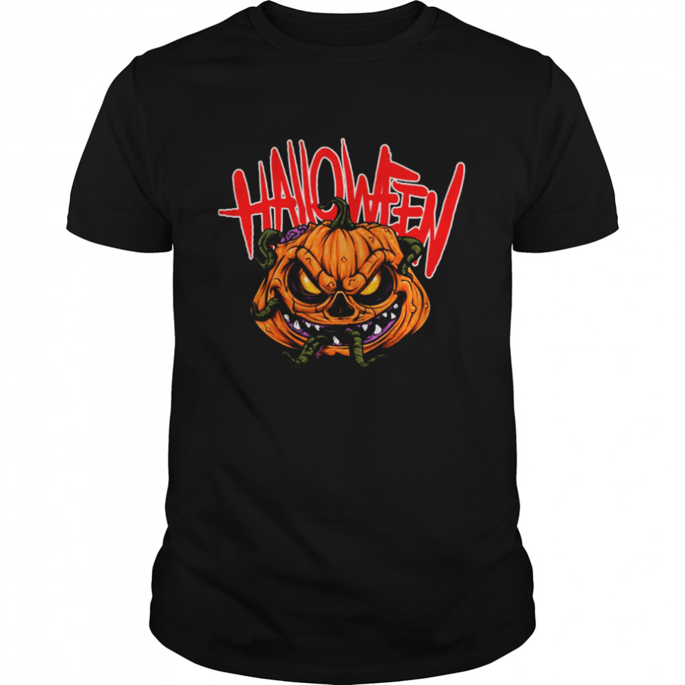 Eating Human Halloween Scary Pumpkin shirt