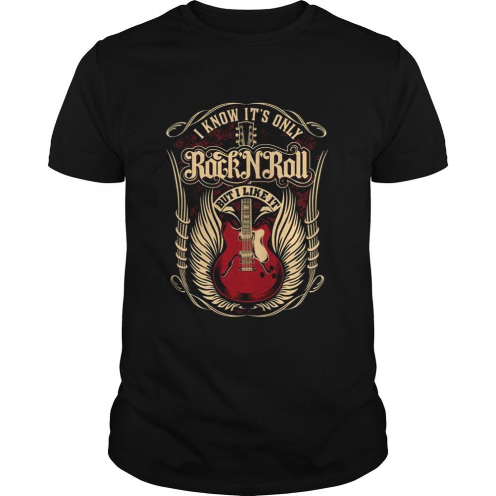 Guitar Red Logo Rock N Roll shirt