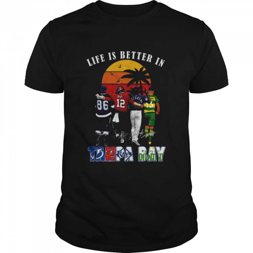 Life is better in Tampa Bay Sport signatures retro vintage shirt