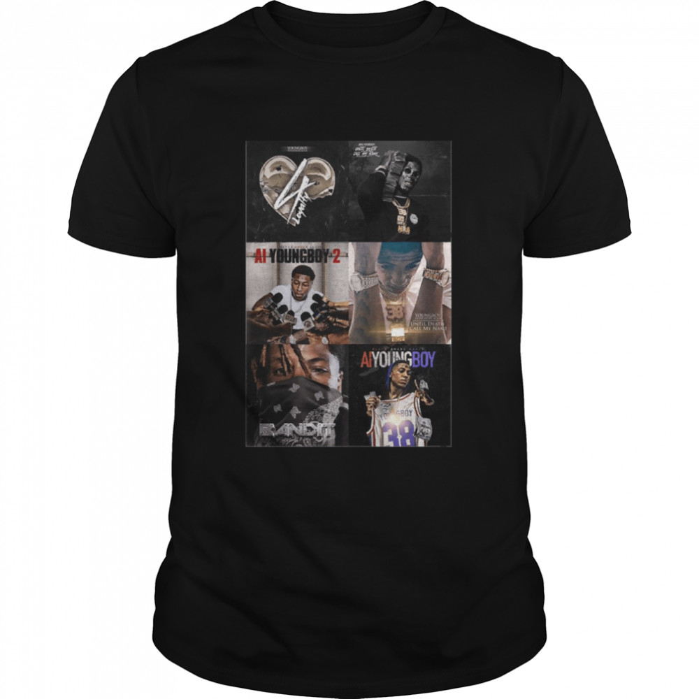 Never Broke Again Youngboy Albums Collage shirt
