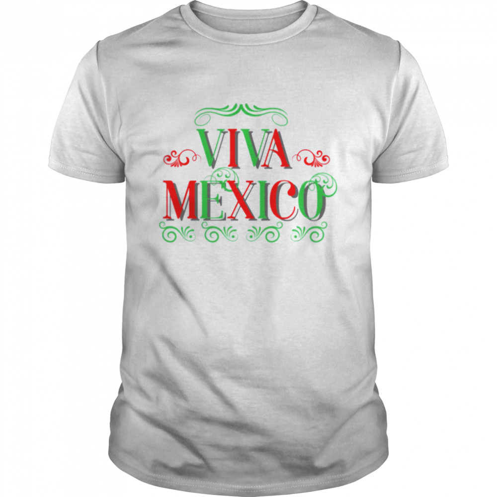 Red And Green Art Mexican Independence Day I Love Mexico shirt Classic Men's T-shirt