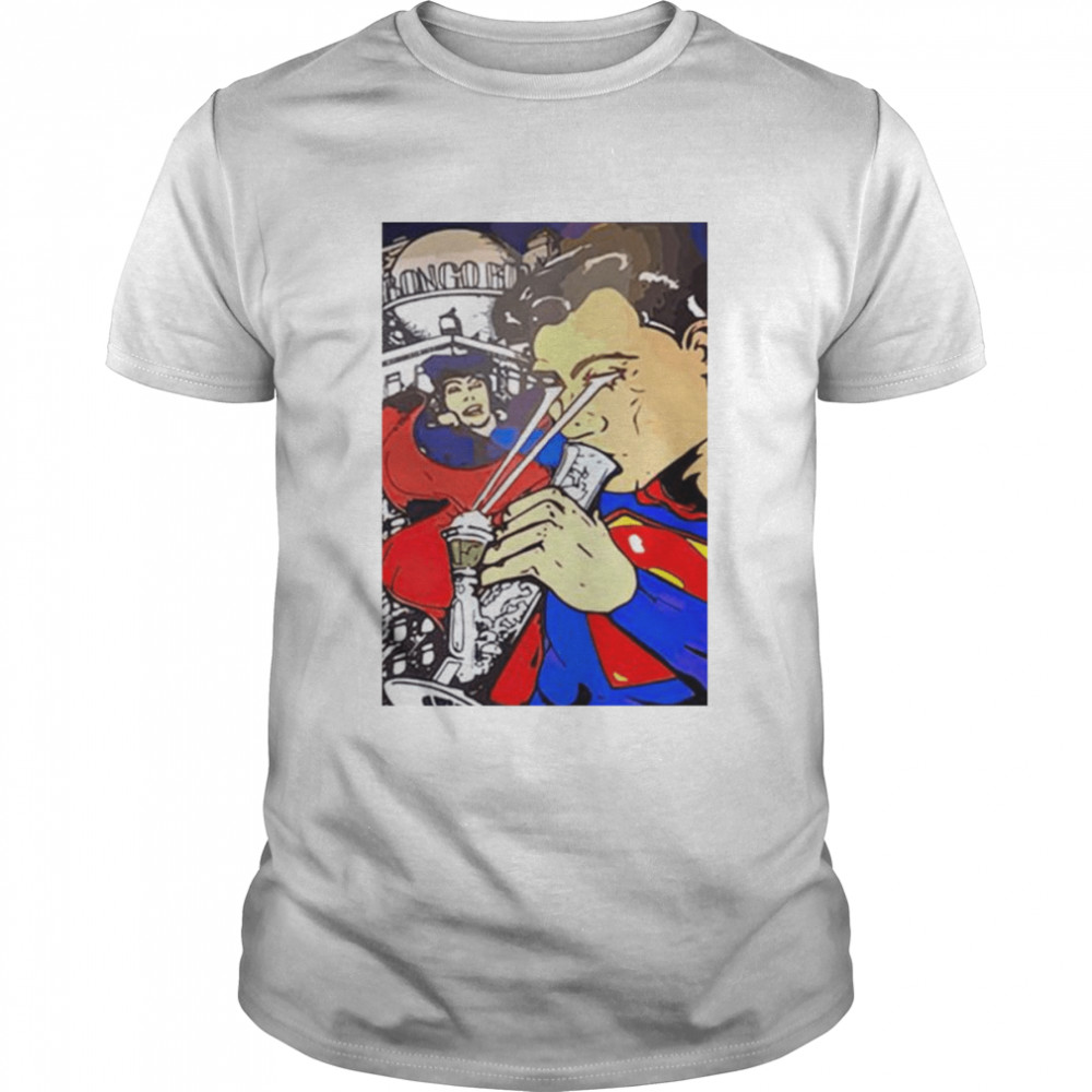 Superman Smoking Weed shirt