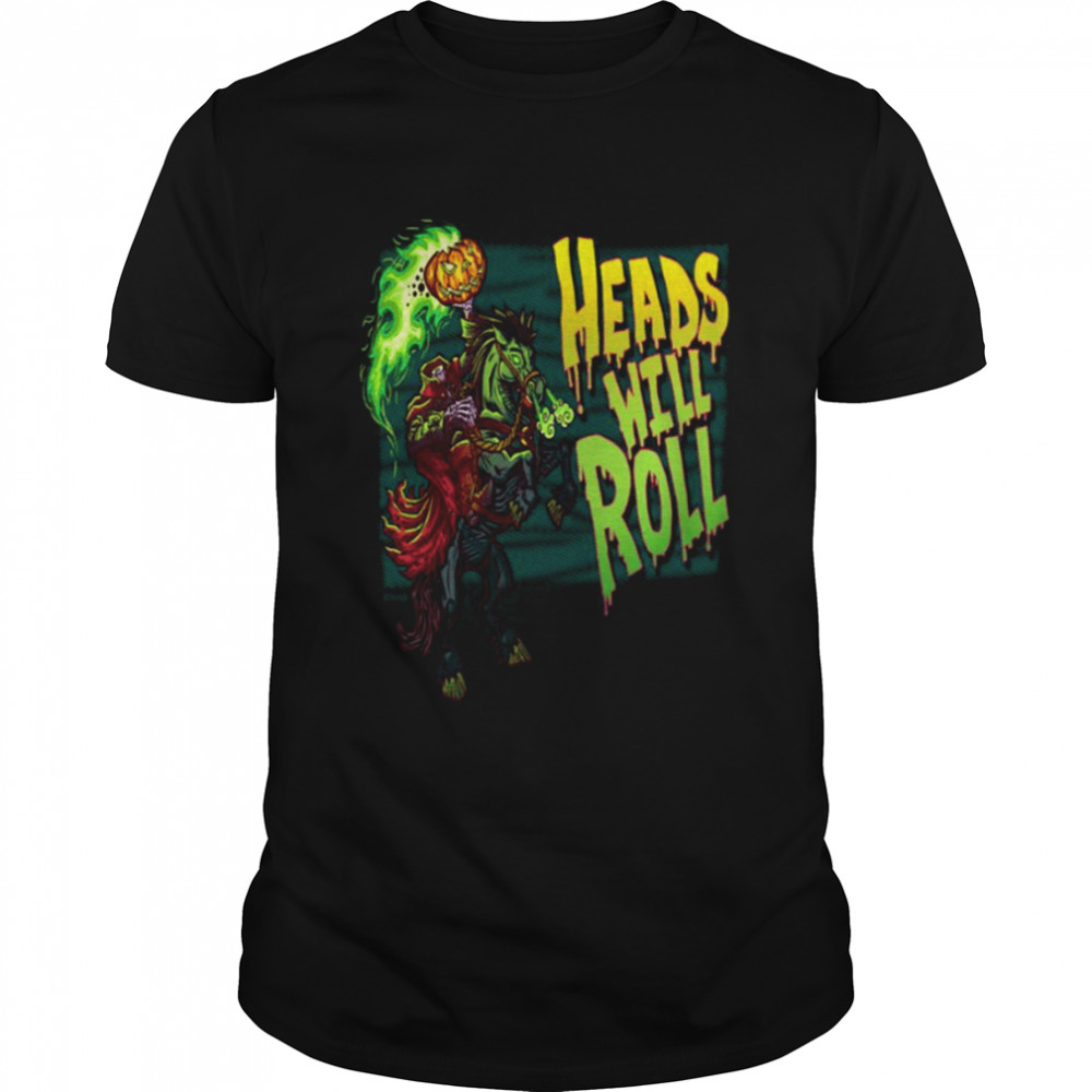 Zombie Riding A Horse Heads Will Roll shirt