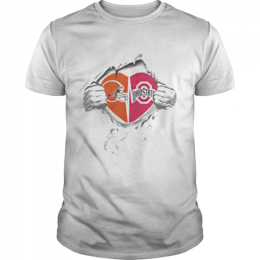 cleveland Browns and Ohio State Buckeyes it’s in my heart shirt