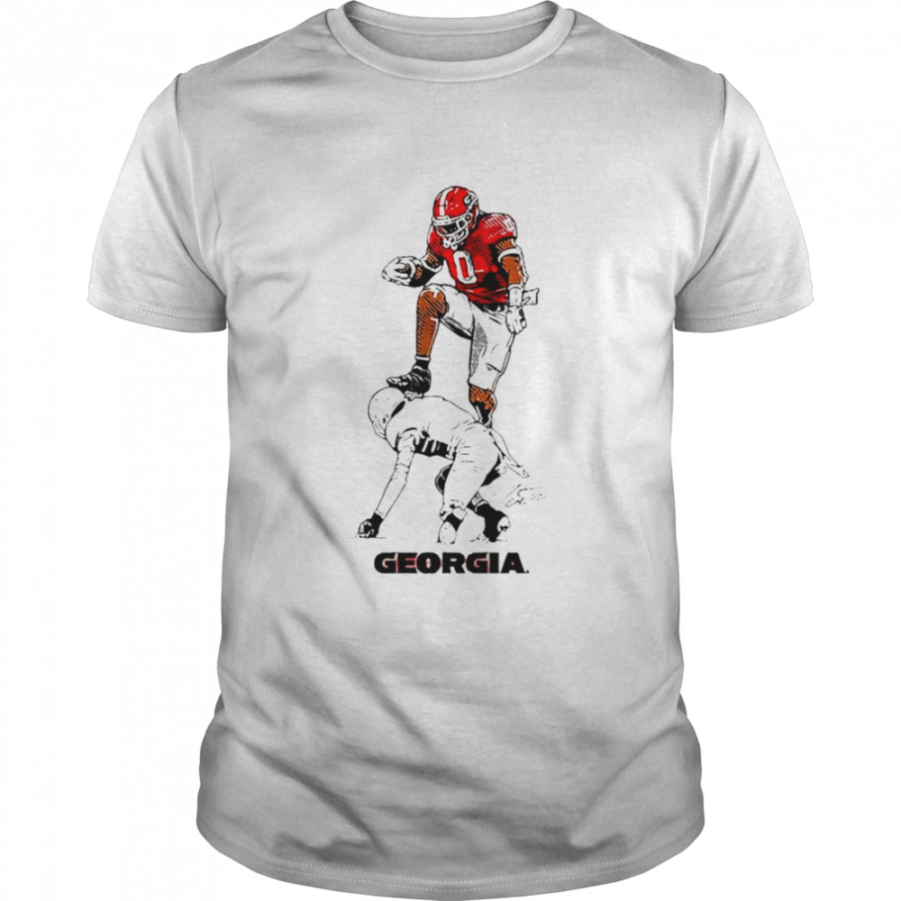 Darnell Washington The Hurdle Georgia Football signature shirt
