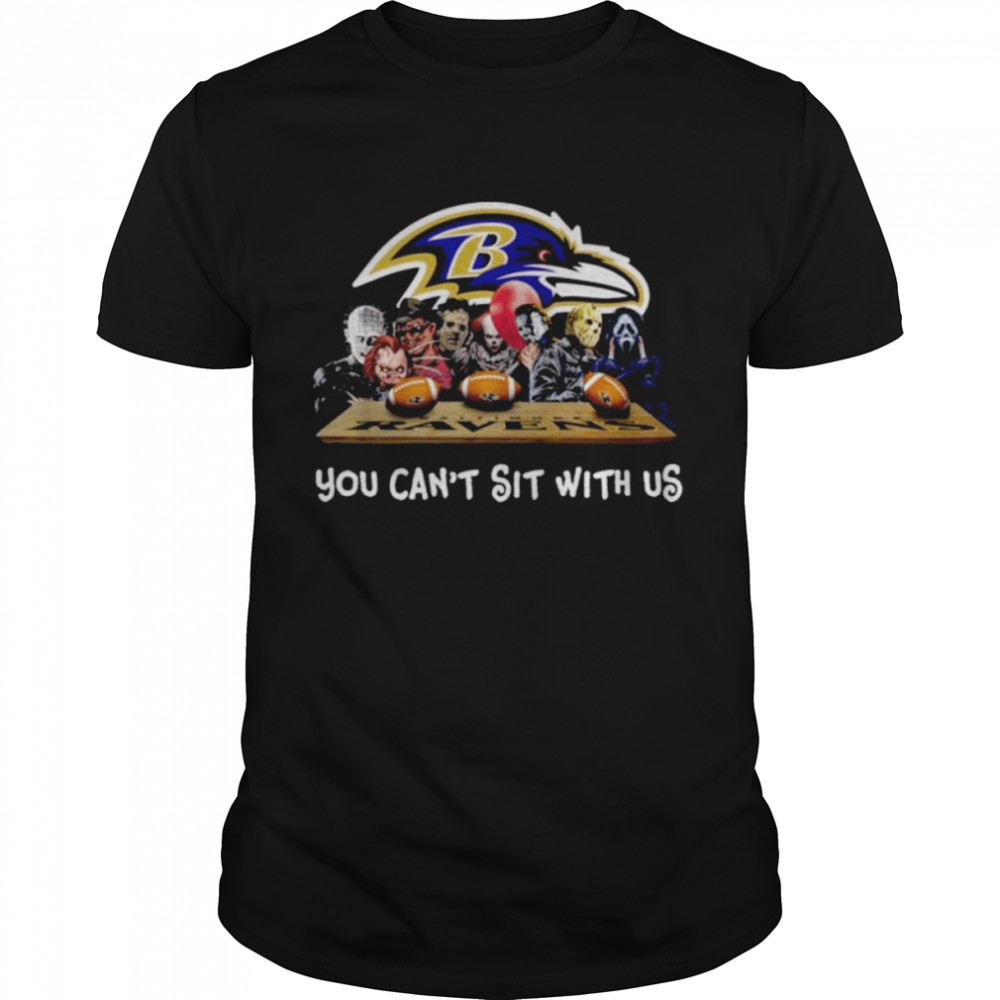 Horror Character Baltimore Ravens you can’t sit with us Halloween 2022 shirt Classic Men's T-shirt