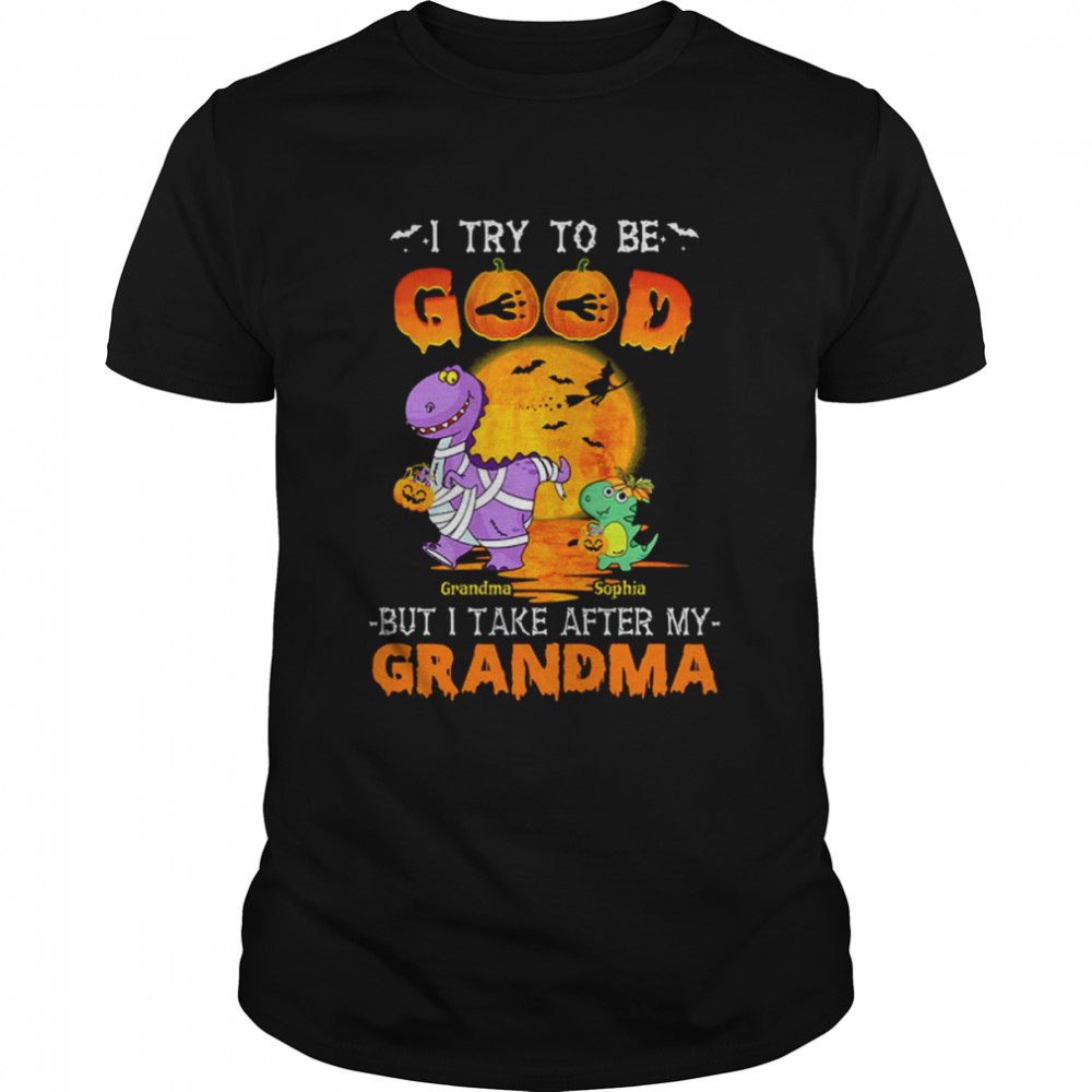 I Try To Be Good But I Take After Halloween Kid T Shirt