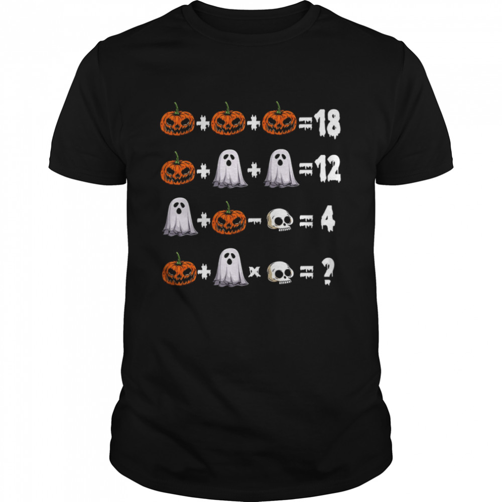 Math Teacher Halloween Trick Or Teach shirt