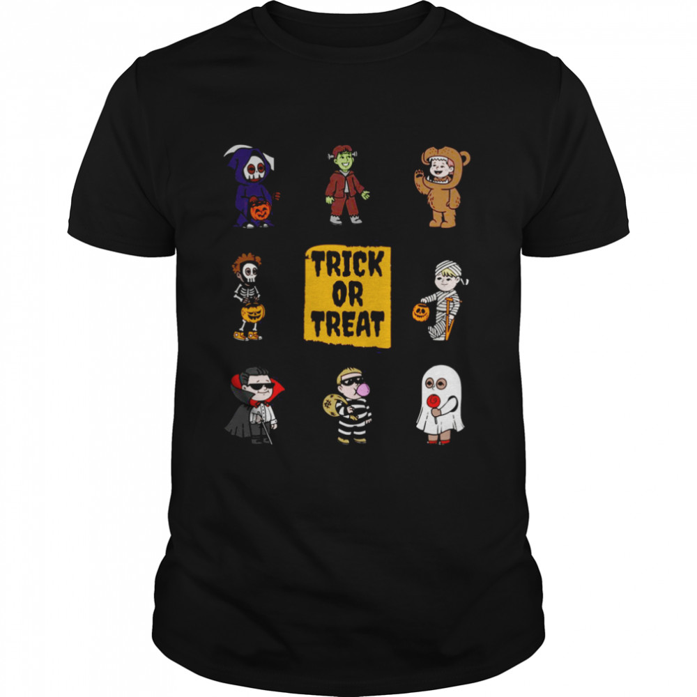Momster Halloween Trick Or Treat Cute Chibi Horror Characters shirt