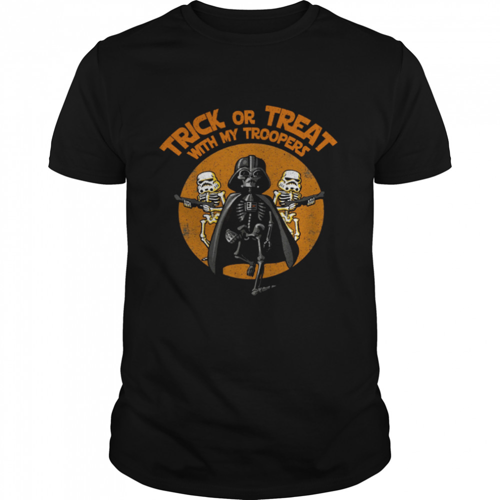 Retro Star Wars Darth Vader Trick Or Treat With My Troopers shirt
