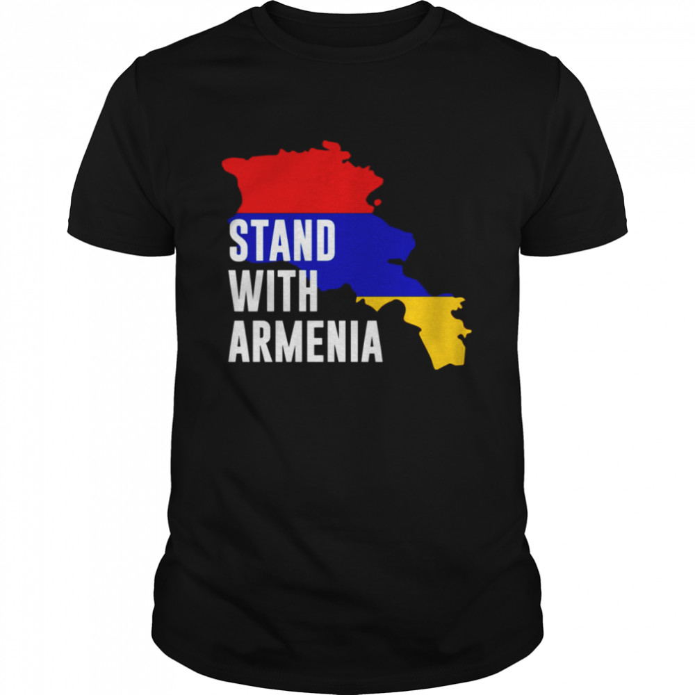 Stand With Armenia Country Colors Flag shirt