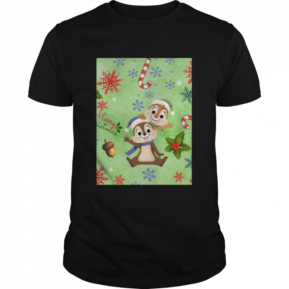 Happy Squirrel Christmas Design Xmas shirt Classic Men's T-shirt